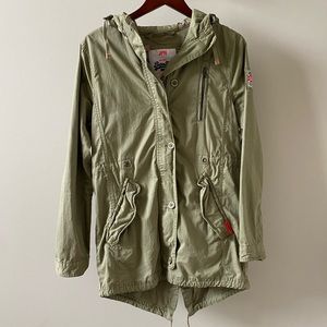 Superdry Olive Green Hooded Parka Jacket